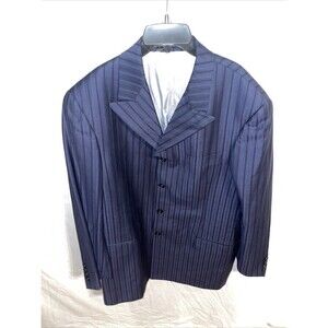 Steve Harvey Men’s Dress Blazer Size 42R Blue Striped Business Formal Party